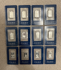 PAMP Suisse Zodiac Pendant Set 12 x 5.2g Fine Silver Pendant 999 Very Rare Set