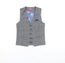 Next Boys Grey Check Waistcoat