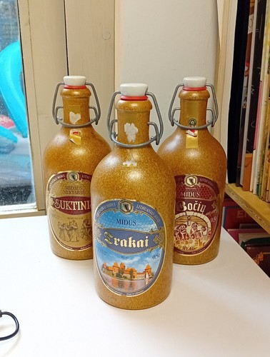 Stoneware mead bottles - stoneware,