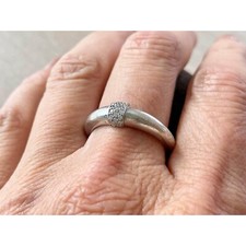 Sterling Silver Pave Diamond