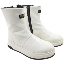 Juicy Couture Womens White Winter Snow Boots Patent Leather  Size UK 6 EU 39 US8