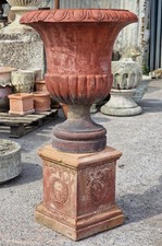 Stunning Large Classical Fluted Terracotta Design Urn Garden Planter