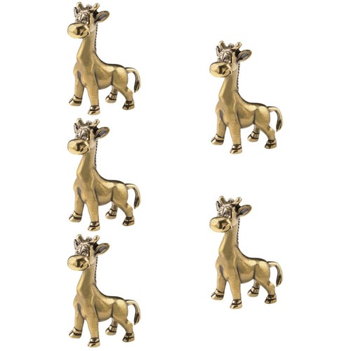 Golden brass giraffe modeling - golden,
