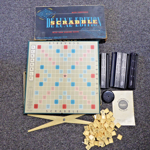 Vintage 1950s scrabble deluxe - vintage,