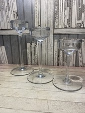 Set of 3 Tall Glass Large