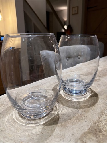 Pair clear glass - pair, hurricane