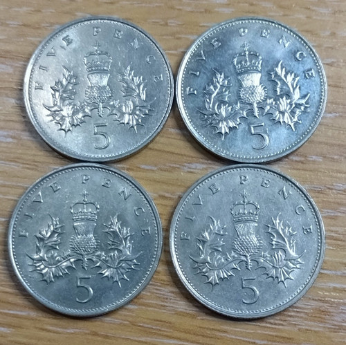 Large five pence decimal - five, 5p