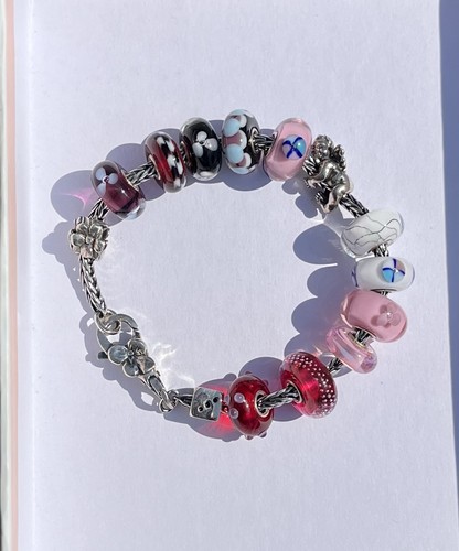 Trollbeads bracelet with glass - with,