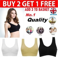 Womens Seamless Comfort Bra Comfy Shapewear Sports Stretch Crop Top Vest Support