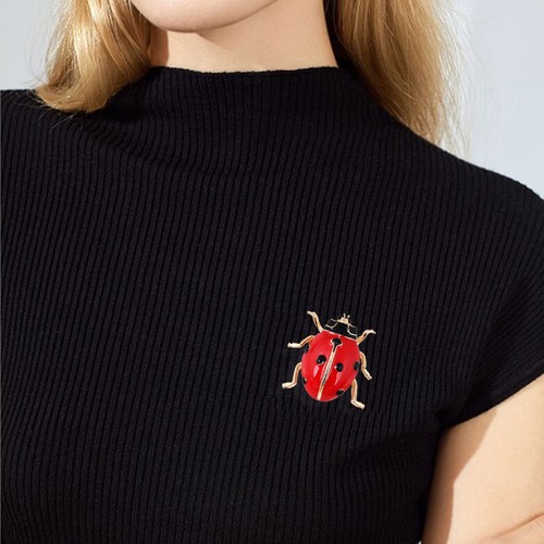 Fashionenamel red ladybug - fashionenamel,