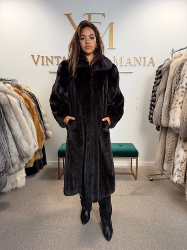 Mink fur coat - mink, brown