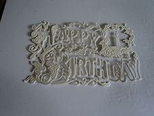 TATTERED LACE VINTAGE HAPPY BIRTHDAY DIE CUTS (NEW RELEASE) X 10 CREAM