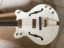 White Electric Bass Guitar