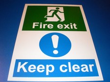 Fire Exit Keep Clear A4