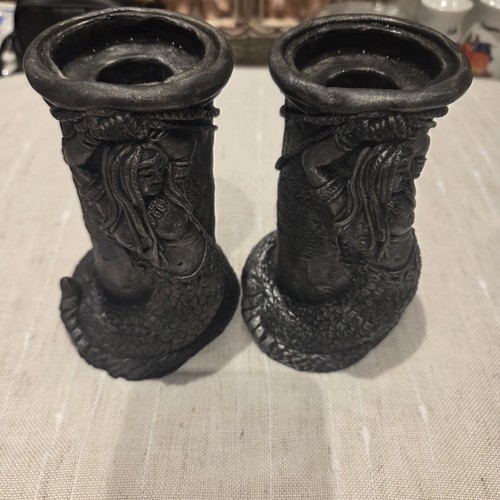 Mermaid resin candlestick - mermaid,