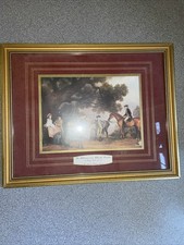 Vintage HORSE print George STUBBS framed "The Melbourne And Milbanke Families"