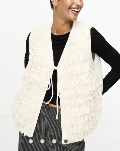 Fringed loop open knit - open,