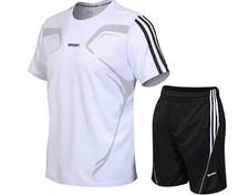 Mens Short Sleeve Sports T Shirt Quick Dry Running Gym Fitness Workout