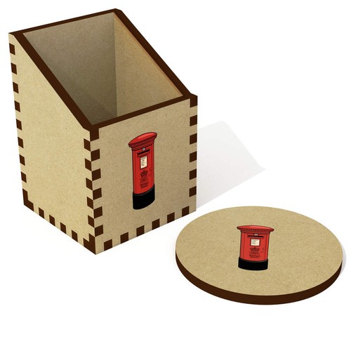 British red pillar box desk - 'british,
