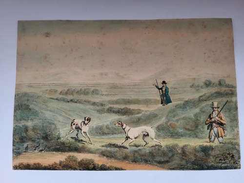 Vintage antique print - antique, hunting