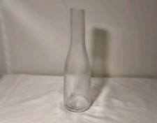 Gisela Graham Clear Etch Effect Glass Bottle Vase 28 cm x 8.5 cm
