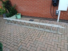 Aluminium Ladders Two-Piece Set Double Extending 12 Steps