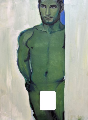 Original oil nude male - ✨original,