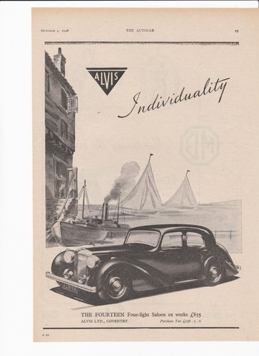 Alvis fourteen original 1946 - alvis,