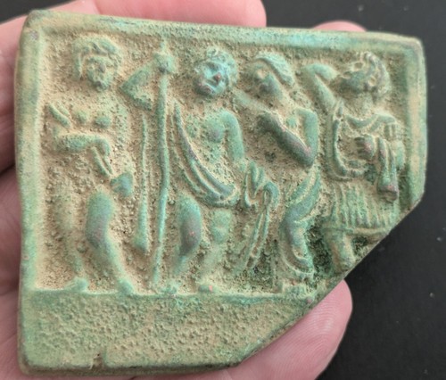 Ancient roman bronze plaque - roman,