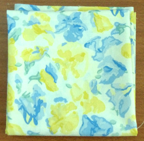 Vintage 90s lemon - blue, floral
