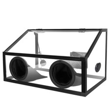 Enclosed Electric Grinding Polisher Acrylic Dust Box Cover with LED w/ Fan