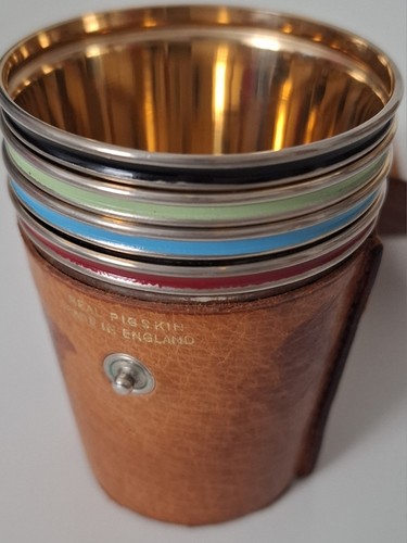 Vintage gilt lined enamelled - vintage,