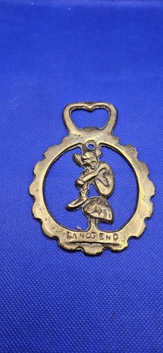 Lands end horse brass pixie - brass.,