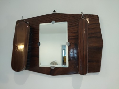 Vintage hallway mirror brush - hallway,