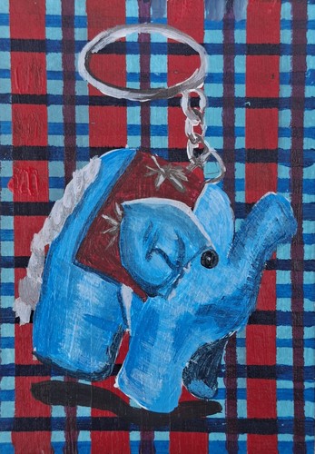Aceo original elephant - aceo,