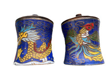VINTAGE TWO CLOISONNE ENAMIL