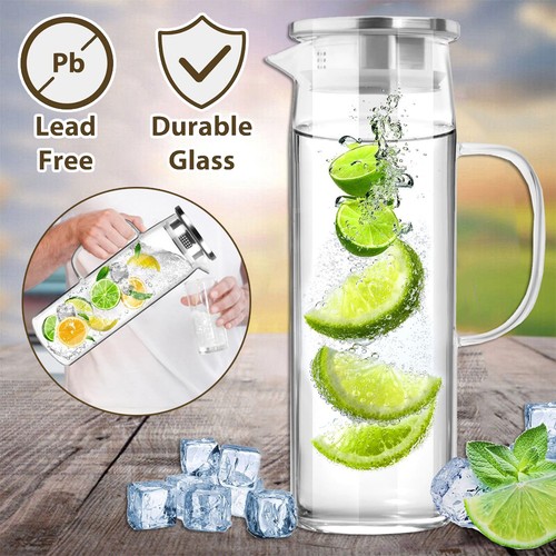 Glass carafe water jug - glass,