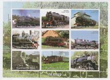 Train locomotive 1998 MNH stamp sheet
