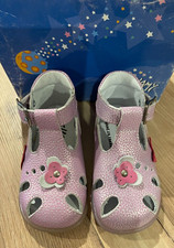 BELLAMY CHAUSSURES D'ANFANT JOXANE GIRLS METALLIC PINK LEATHER SHOES SALE £15.99