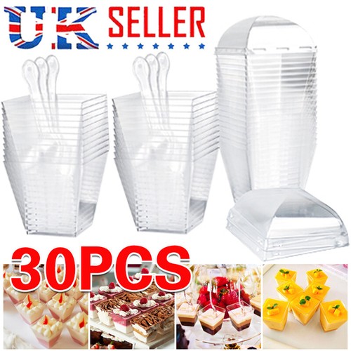 30pcs square dessert - cups, with