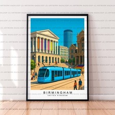 Birmingham Tram Scene Unframed