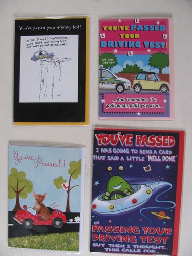 Driving test passed cards - driving,