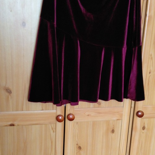 Damart dark red velvet flare - dark,