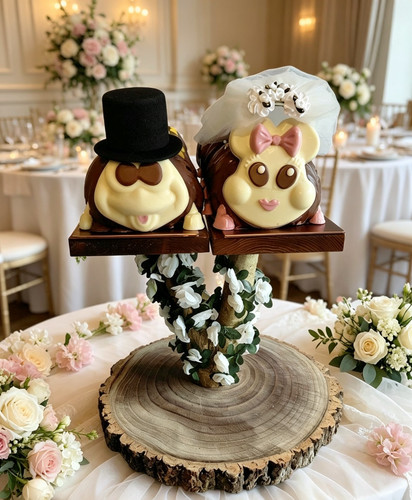 Mini hat veil cake toppers - mini,