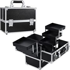 Aluminium XL Large Storage Beauty Box Make up Nail Jewelry Cosmetic Vanity Case