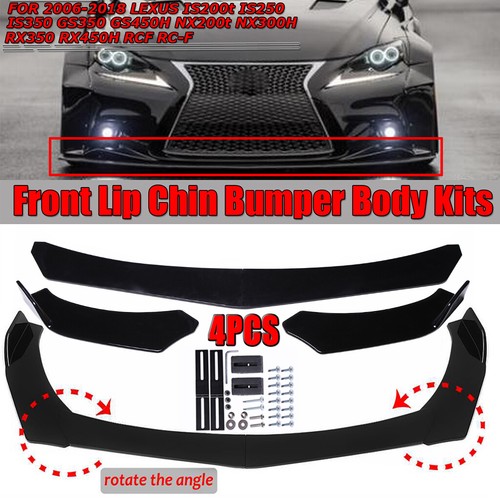 4pcs glossy black universal - black,