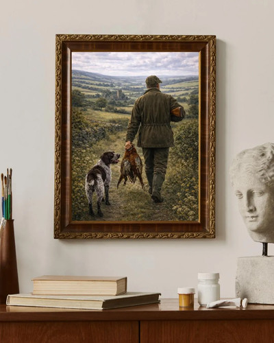 Pheasant hunting dog print - print, –