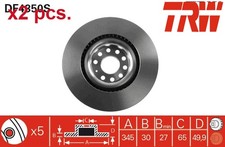 X2 PCS FRONT BRAKE DISC SET