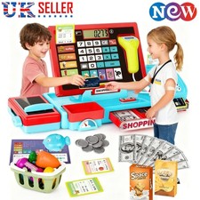 NEW! Deluxe Kids Cash Register Toy with Scanner/music 50+ Accessories Included