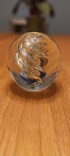 Vintage Hand Crafted Air Trap Art Glass Globe Paperweight. Excellent Condition.